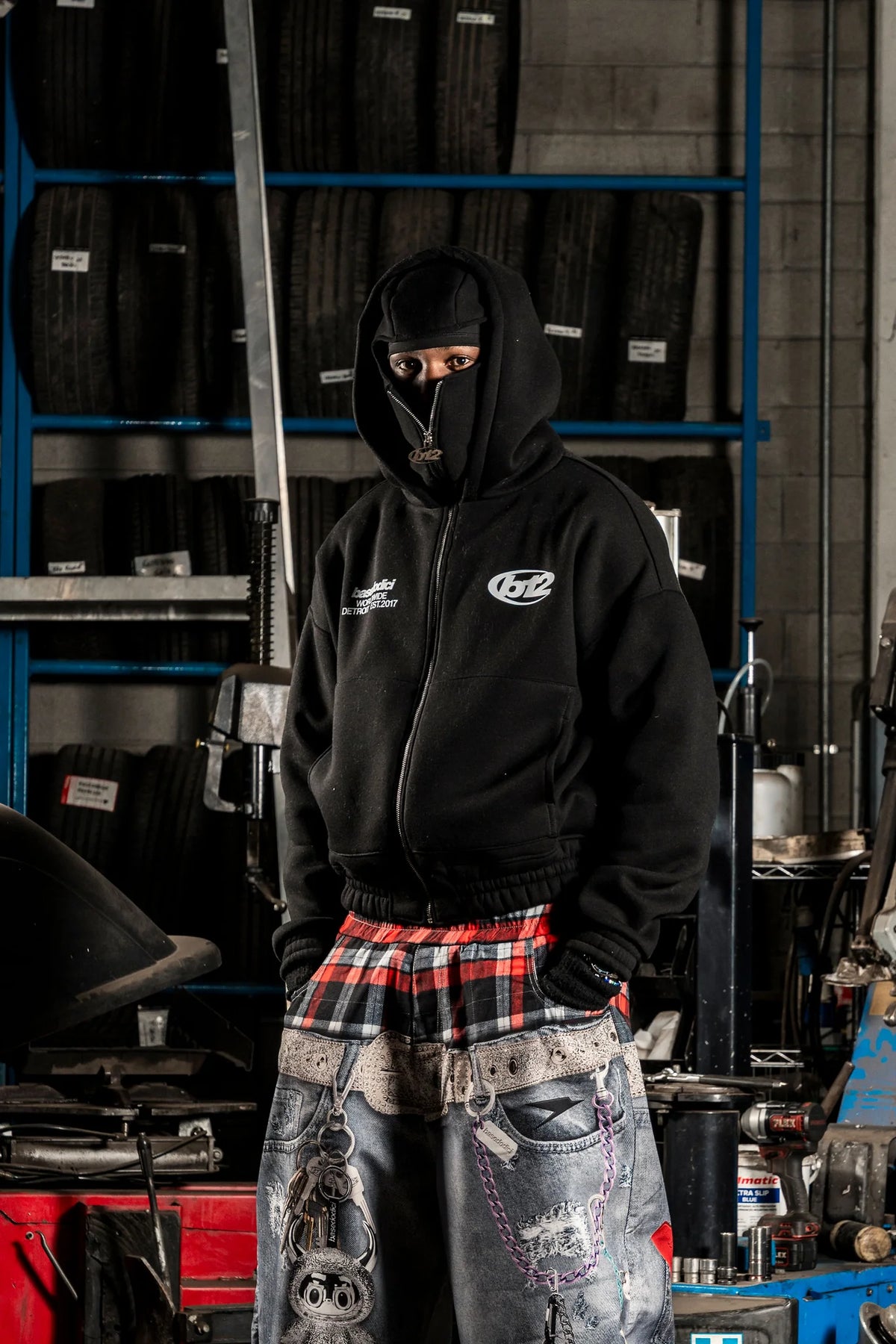 Basedodic Balaclava Hoodie Black Full Zip