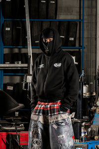 Basedodic Balaclava Hoodie Black Full Zip