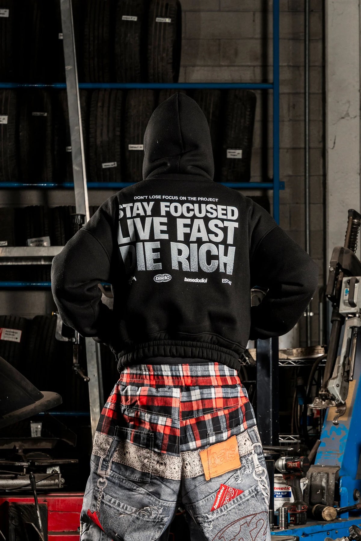 Basedodic Balaclava Hoodie Black Full Zip