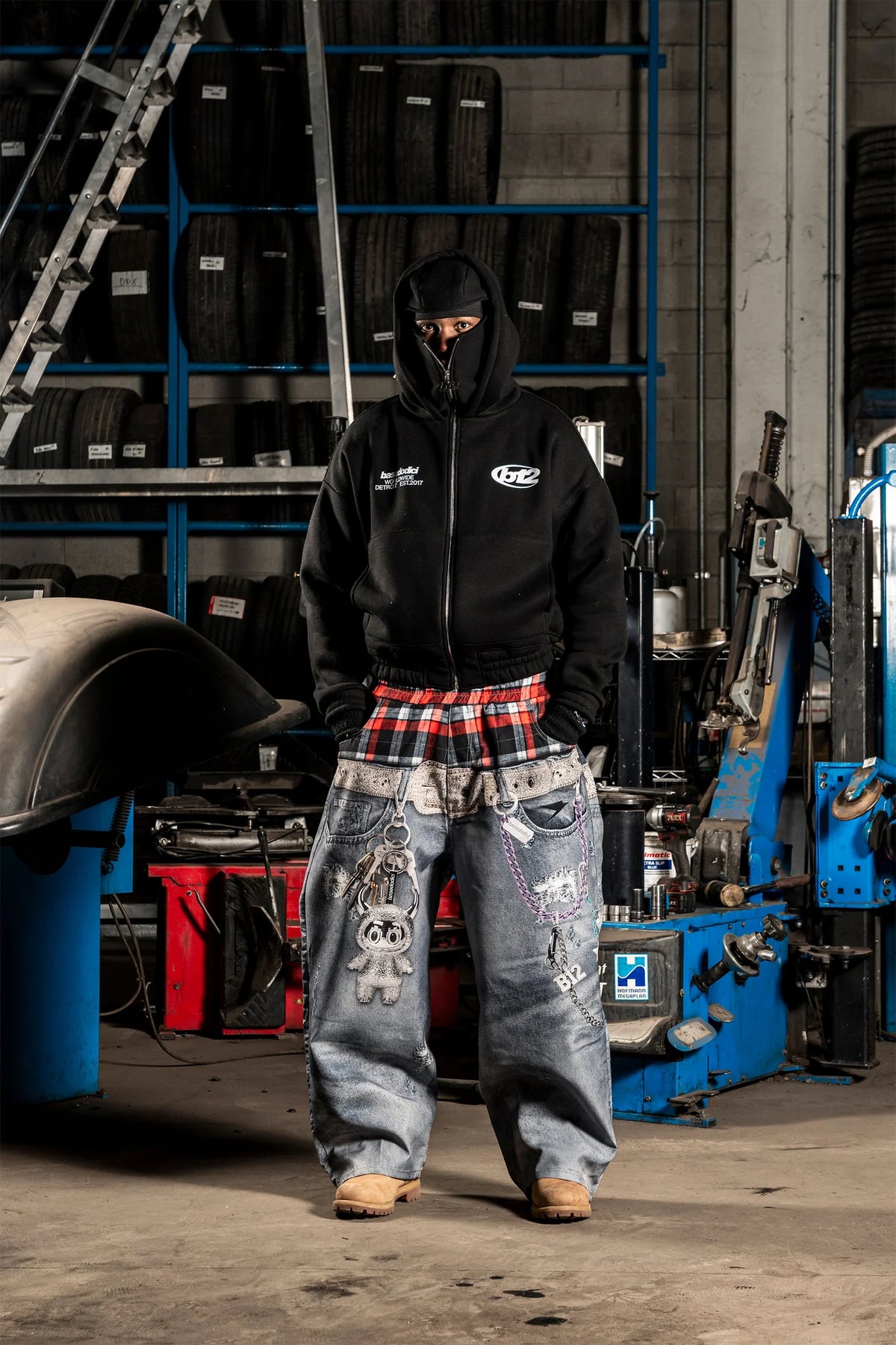Basedodic Balaclava Hoodie Black Full Zip