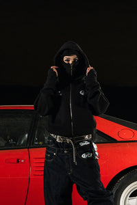 Basedodic Balaclava Hoodie Black Full Zip