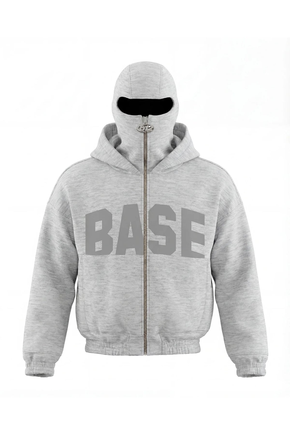 Basedodic Balaclava Hoodie Grey Full Zip