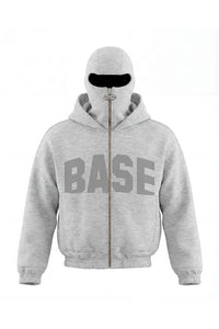 Basedodic Balaclava Hoodie Grey Full Zip