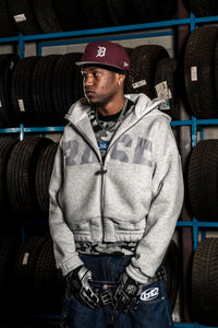 Basedodic Balaclava Hoodie Grey Full Zip