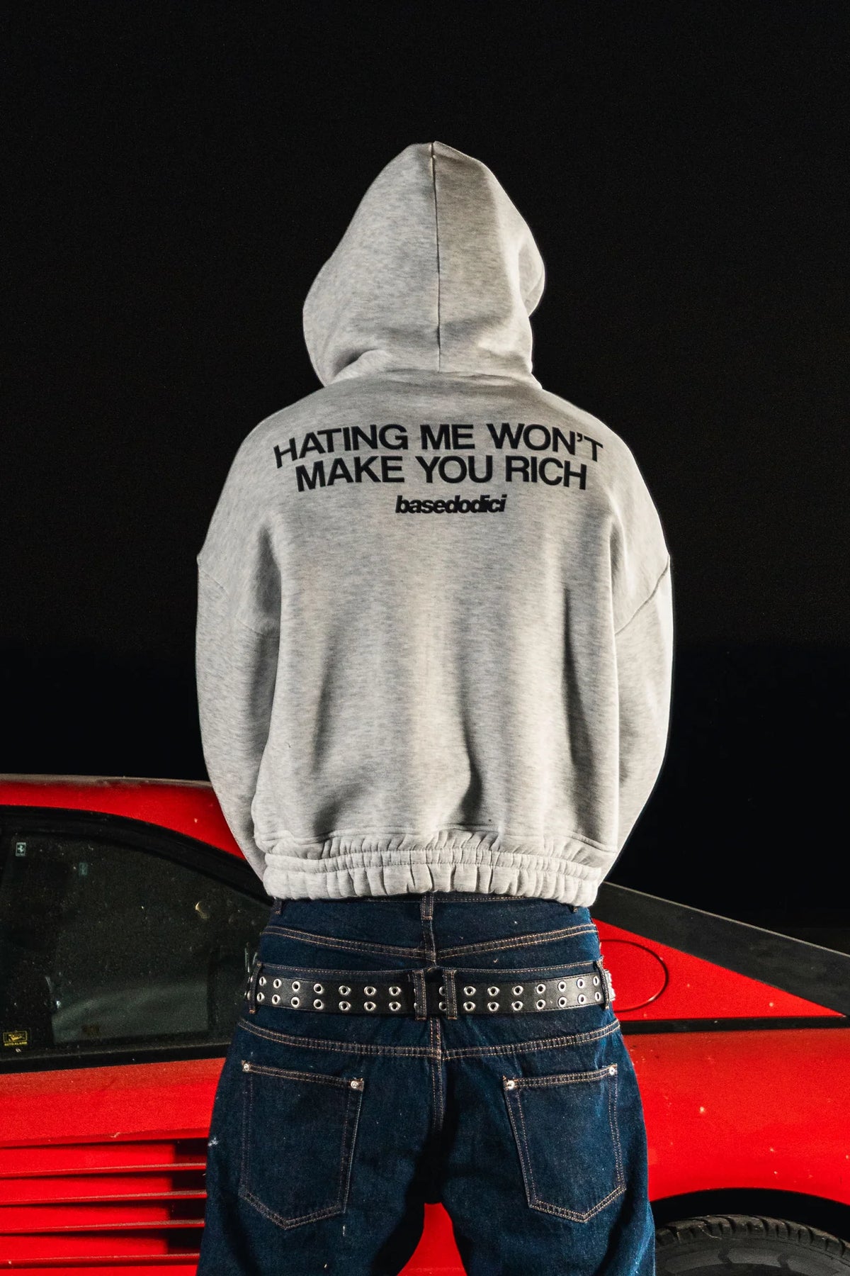 Basedodic Balaclava Hoodie Grey Full Zip