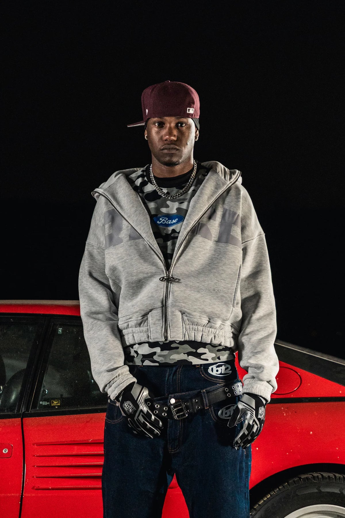 Basedodic Balaclava Hoodie Grey Full Zip