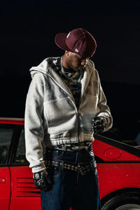 Basedodic Balaclava Hoodie Grey Full Zip
