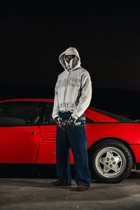 Basedodic Balaclava Hoodie Grey Full Zip