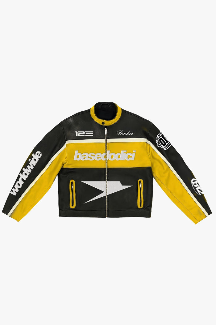 Basedodici Biker Jacket Money Black/Yellow