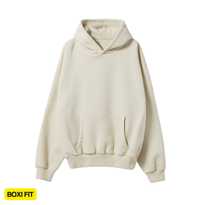 Hoodie Basic Boxy Fit Cream