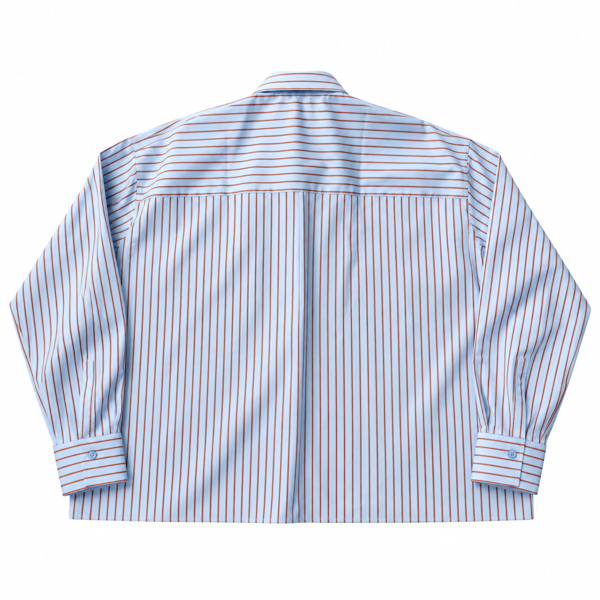 Cropped Striped Shirt Sky Blue | Camicia Rigata