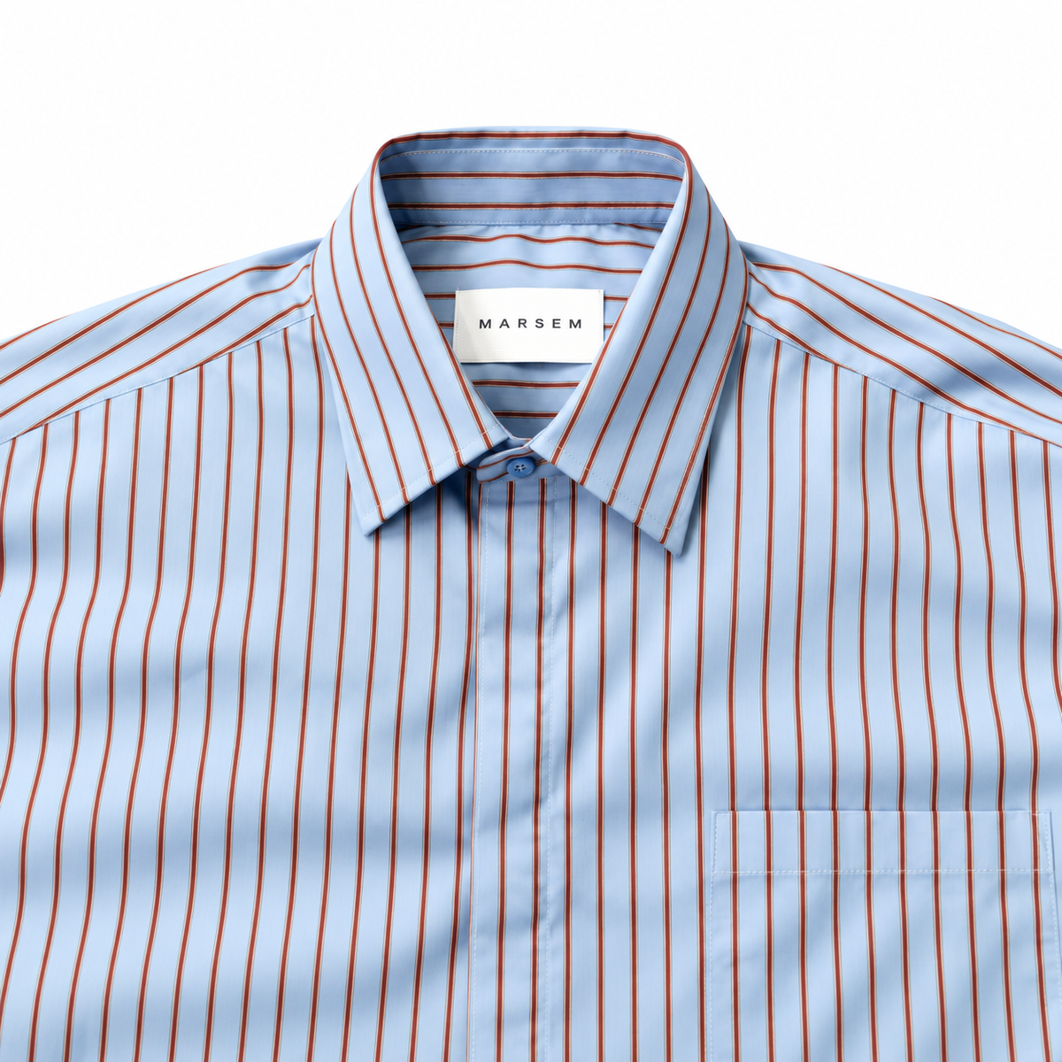 Cropped Striped Shirt Sky Blue | Camicia Rigata
