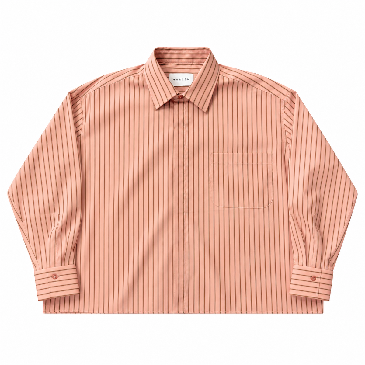 Cropped Striped Shirt Coral | Camicia Rigata