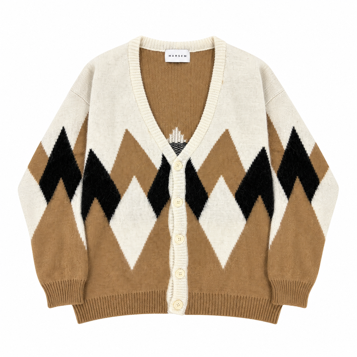 Cardigan Boxy Cream | Cardigan in Mohair