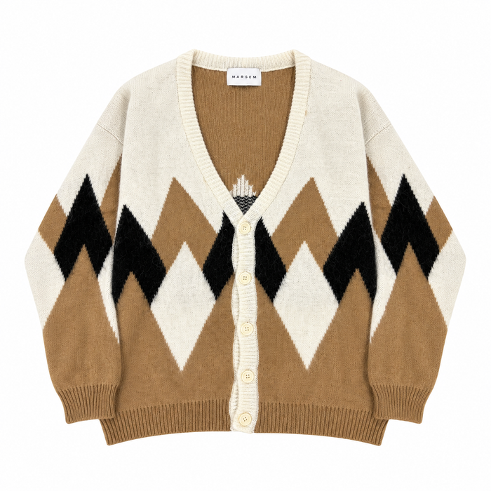 Cardigan Boxy Cream | Cardigan in Mohair