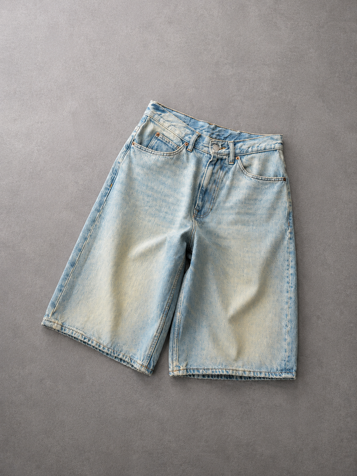 Dr. Denim Vali Shorts - Stream Sky Aged