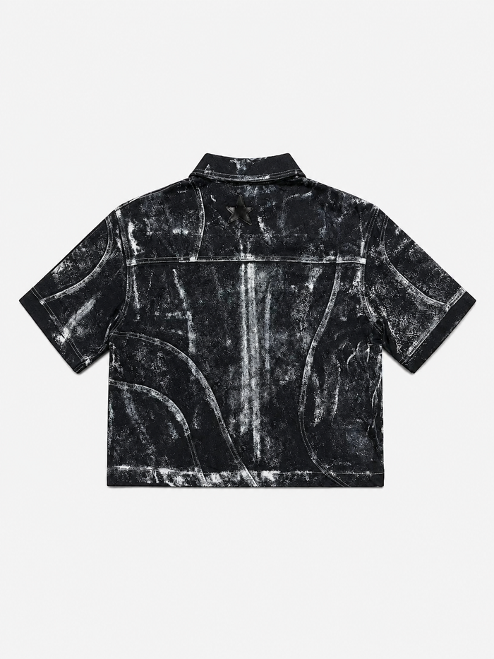 Artexplora House Painter Black Custom Raw Denim Jacket