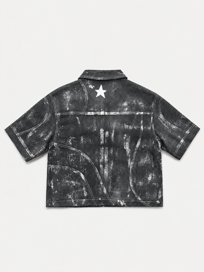 Artexplora House Painter Grey Raw Denim Jacket