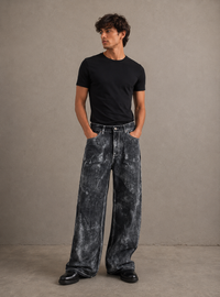 Artexplora House Painter Black Raw Denim Pant