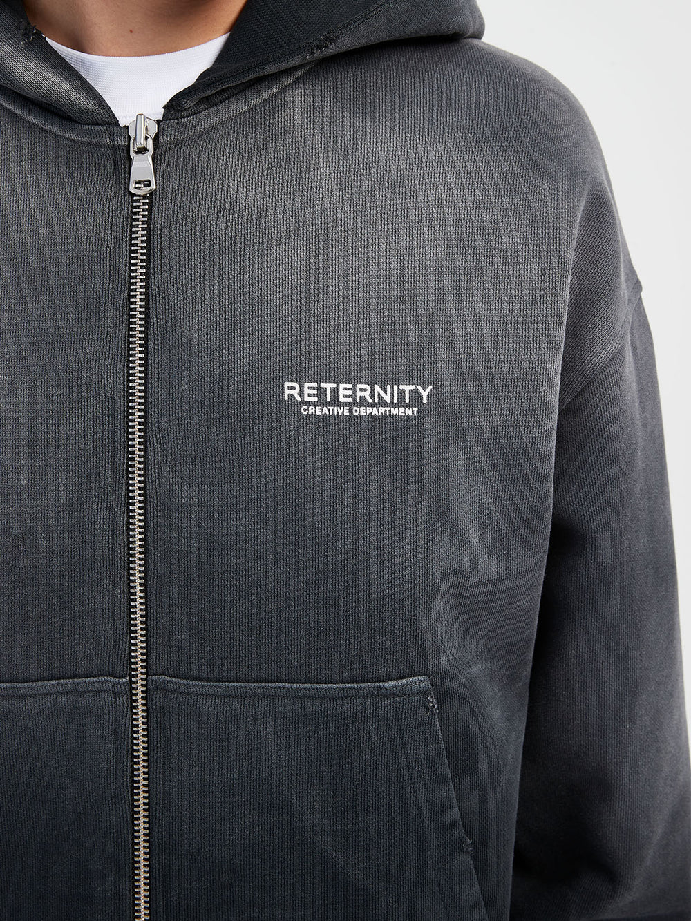 Reternity Hoodie Zip Faded Black