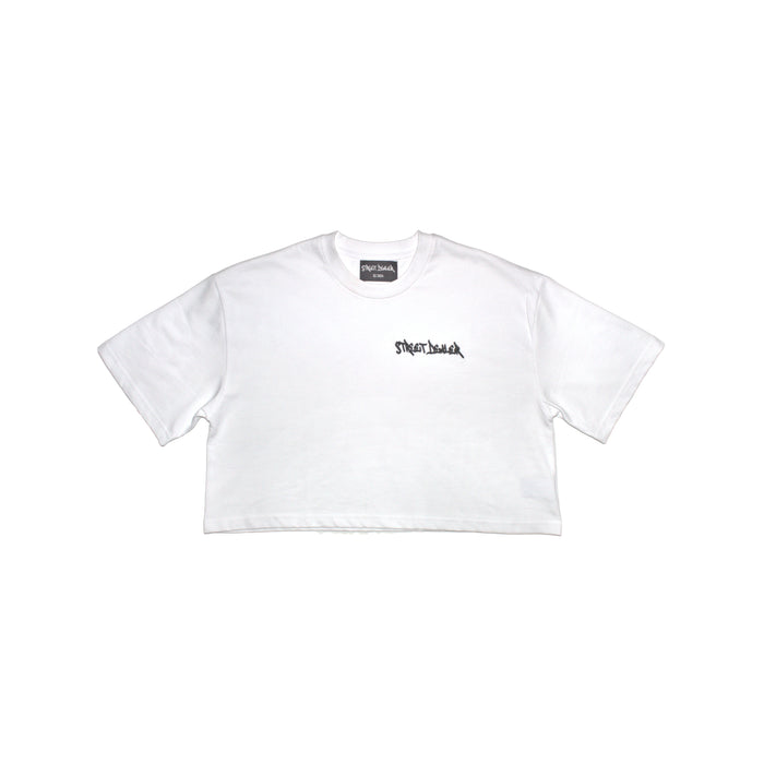 Street Dealer Womans Cropped Tshirt White