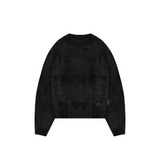 Furry Knit Sweater | Navy
