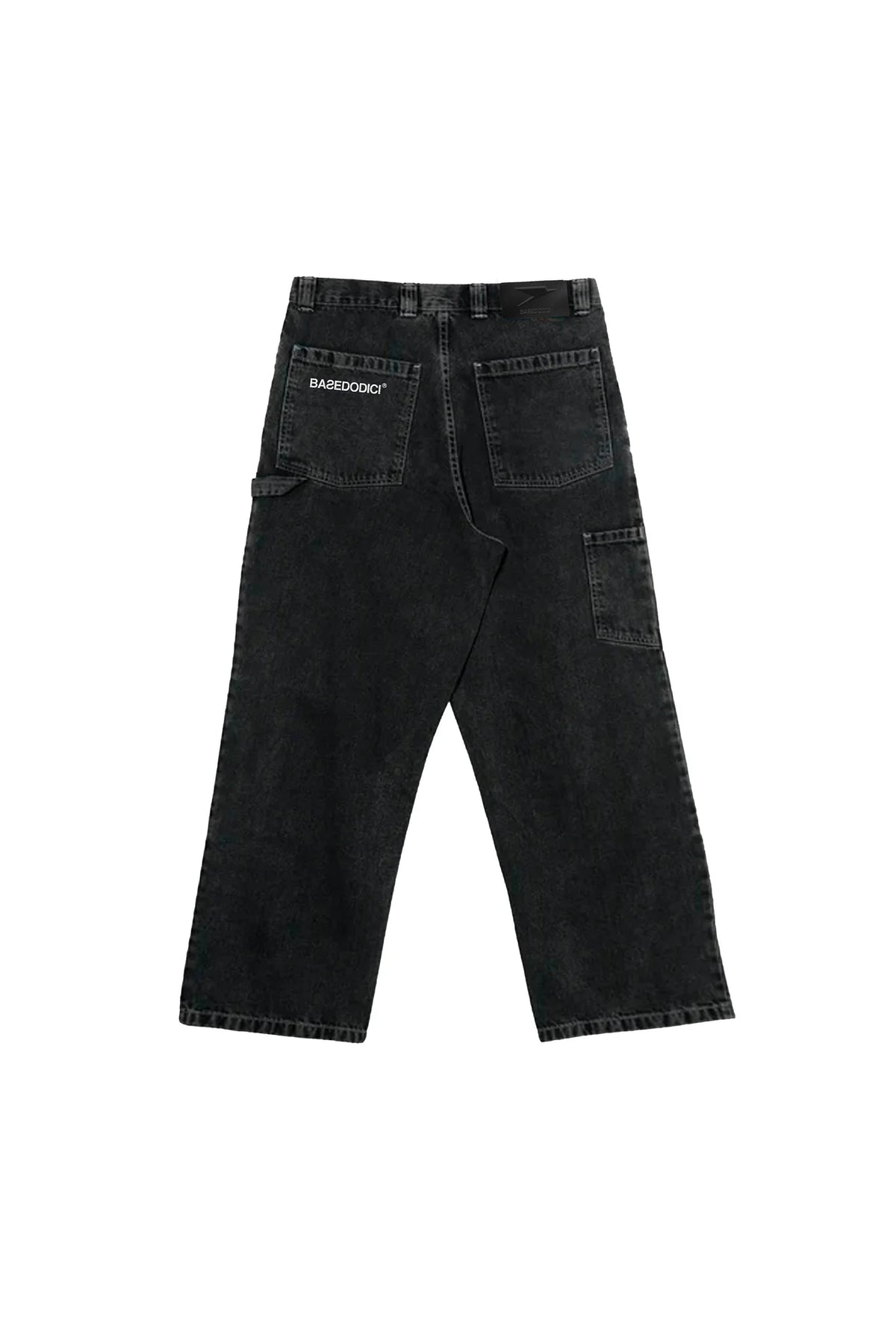 Basedodici Carpenter Denim Pants Black