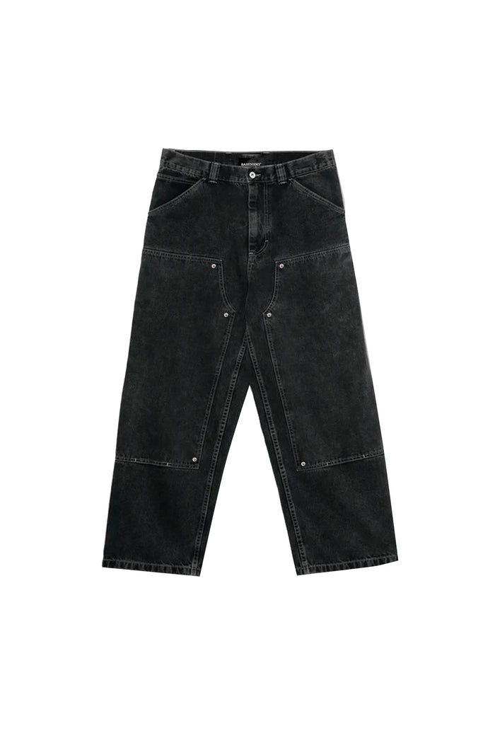 Basedodici Carpenter Denim Pants Black