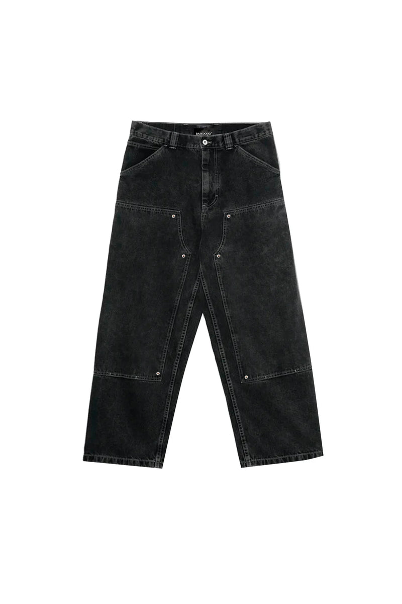 Basedodici Carpenter Denim Pants Black