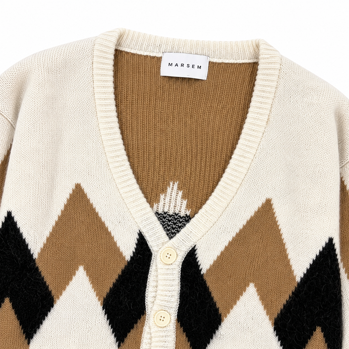 Cardigan Boxy Cream | Cardigan in Mohair