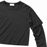 Layered Longsleeve Black | Top in Modal
