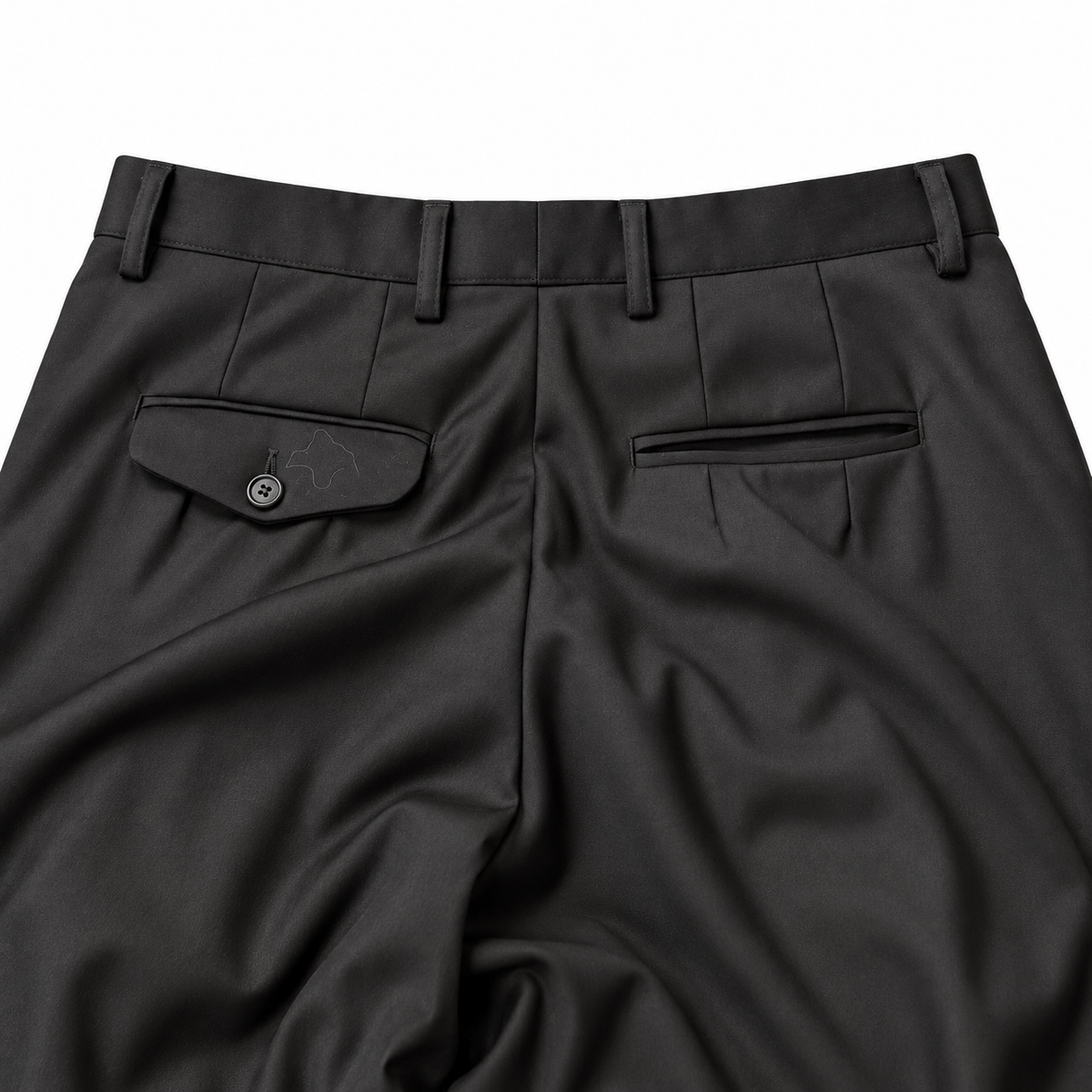 Pantalone Sartoriale Extra Loose Nero in Poliviscosa