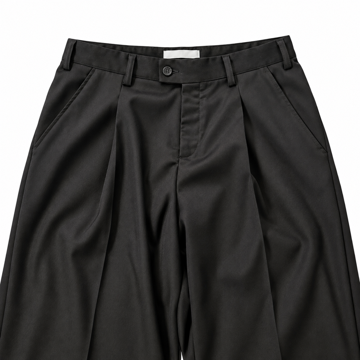 Pantalone Sartoriale Extra Loose Nero in Poliviscosa