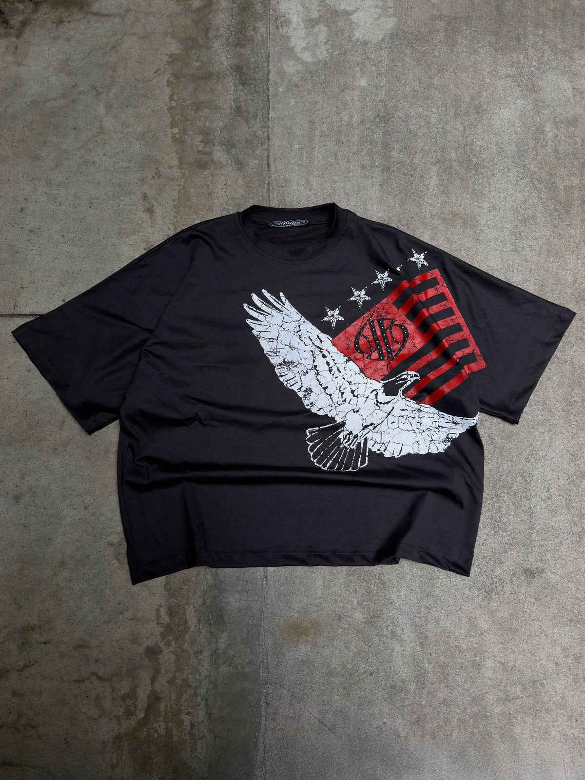 Himes Bandiera Tee Washed Black