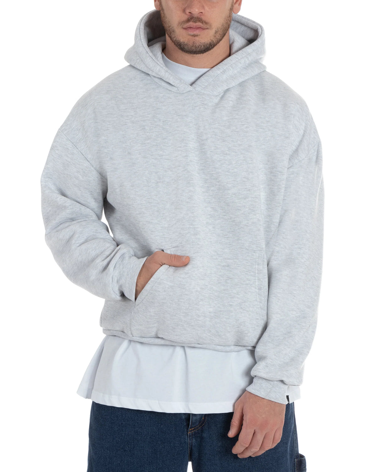 Hoodie Basic Boxy Fit Grey