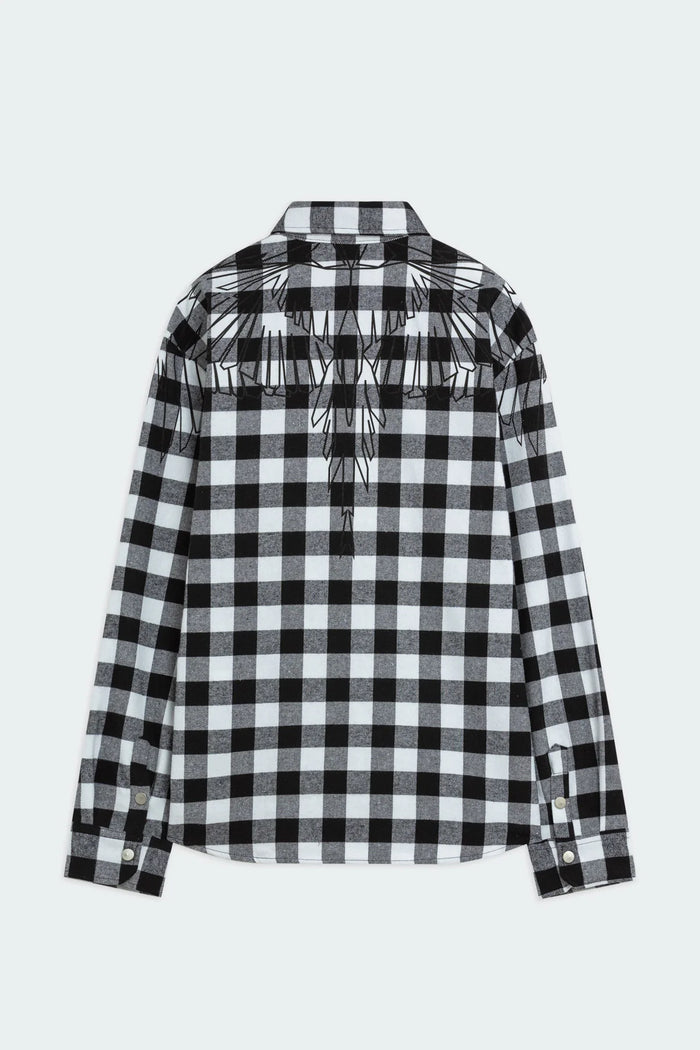 County of Milan Camicia Check Con Stampa Aquila Geometrica