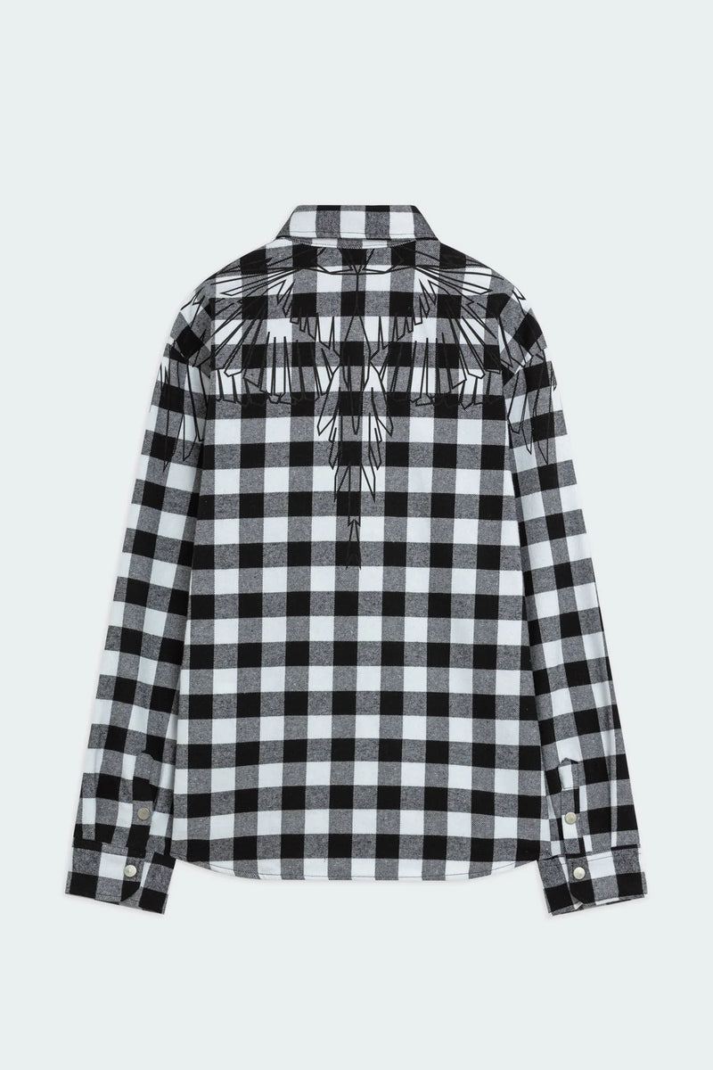 County of Milan Camicia Check Con Stampa Aquila Geometrica