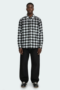 County of Milan Camicia Check Con Stampa Aquila Geometrica