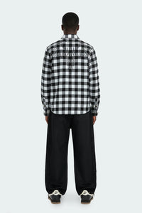 County of Milan Camicia Check Con Stampa Aquila Geometrica