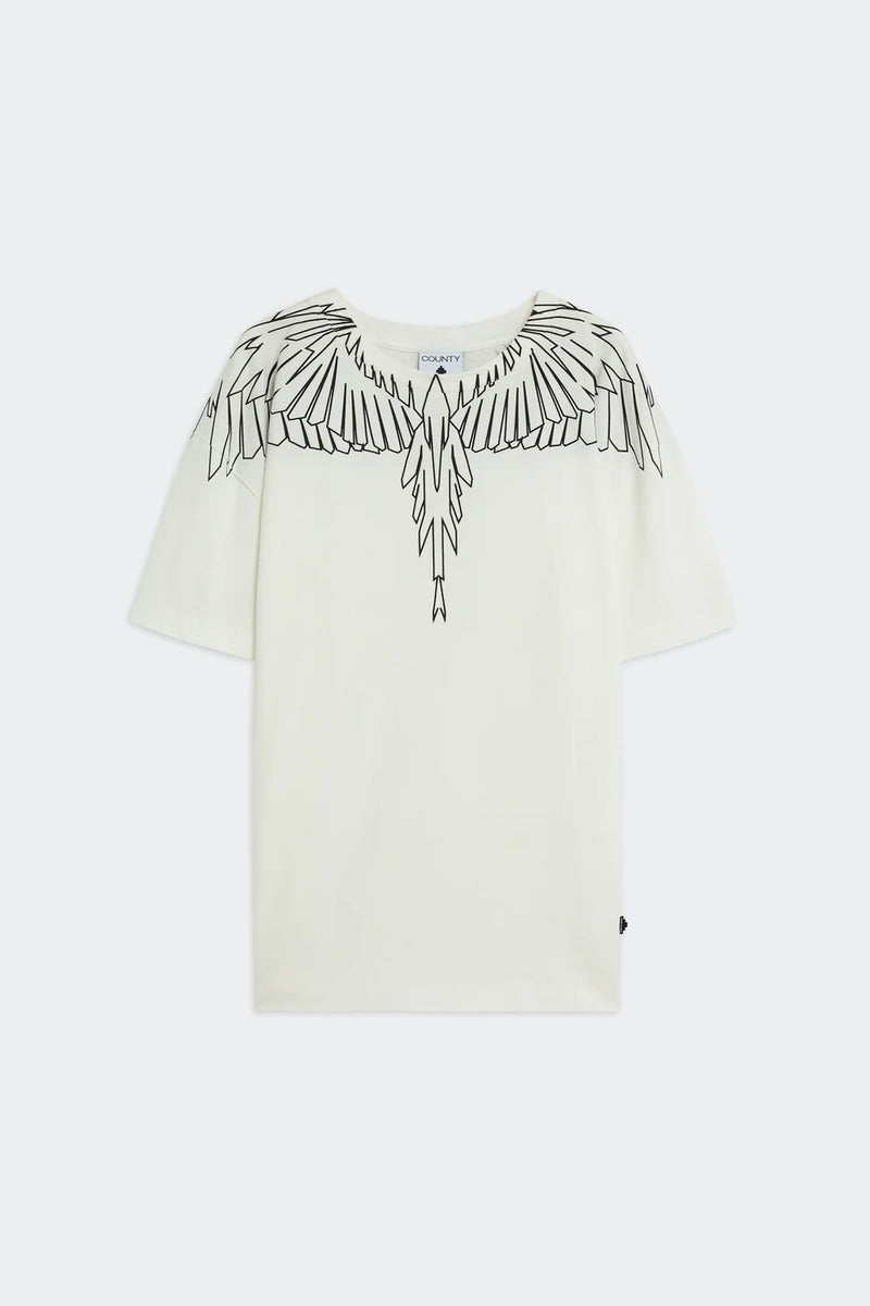County of Milan T-Shirt Con Stampa Aquila Geometrica