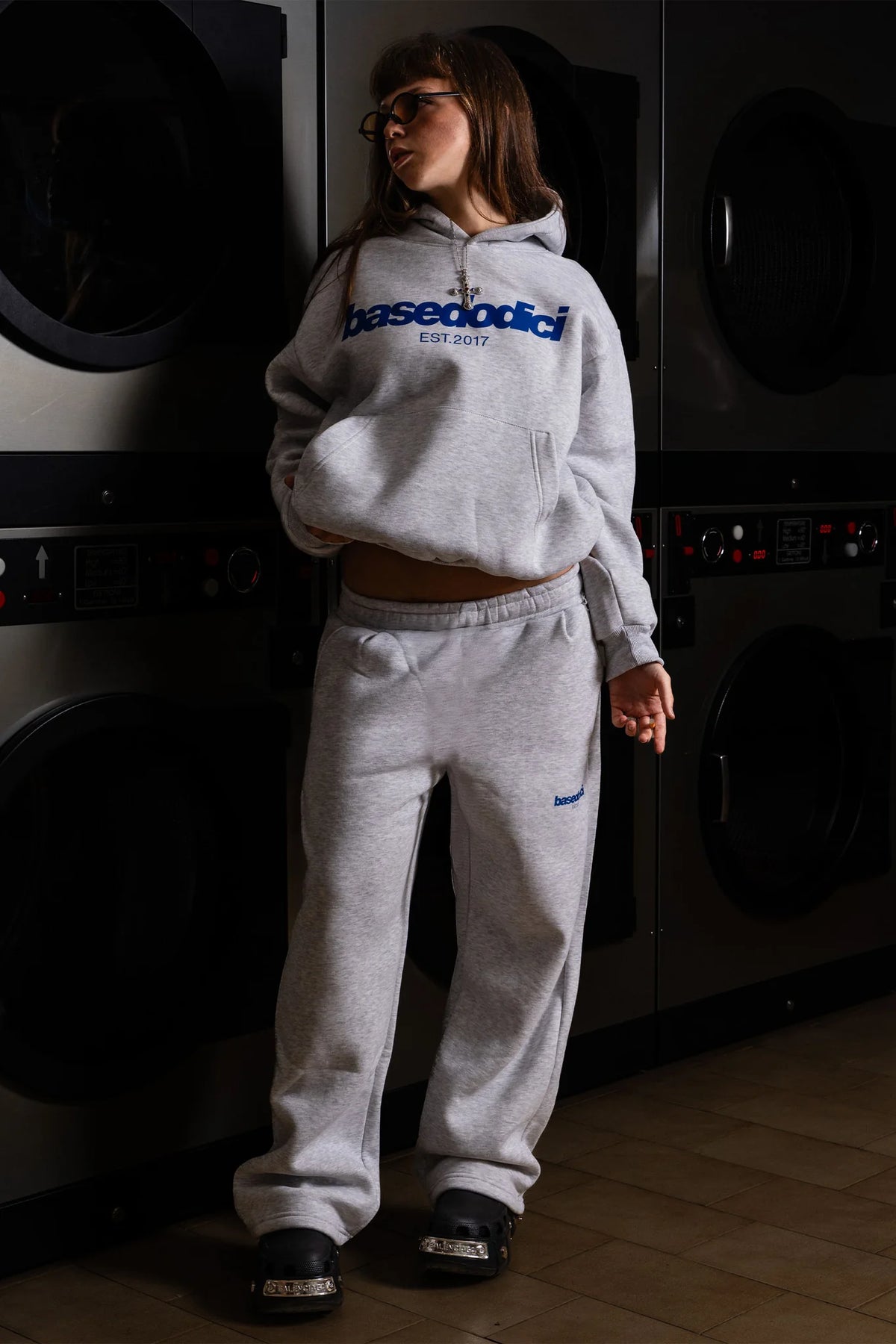Basedodici Fleece "Comfy" Front logo Blue