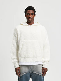 Reternity Bouclé Knit Hoodie Cream