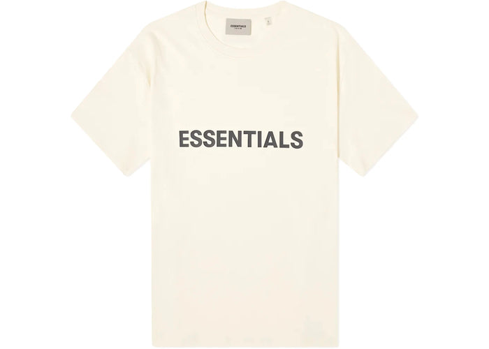 Fear of God Essentials Tshirt 3D Silicon Logo Cream