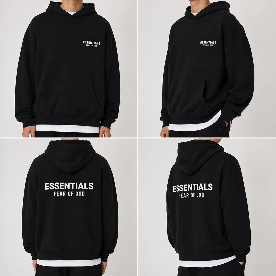 Essentials Fear of God Fleece Hoodie Black