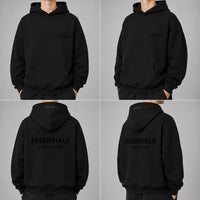 Fear of God Essentials Black Stretch Limo Hoodie