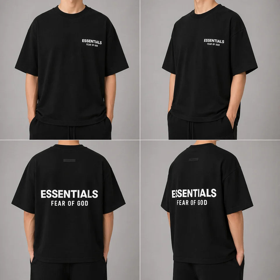 Essentials Fear of God Classic Jersey Tee Jet Black