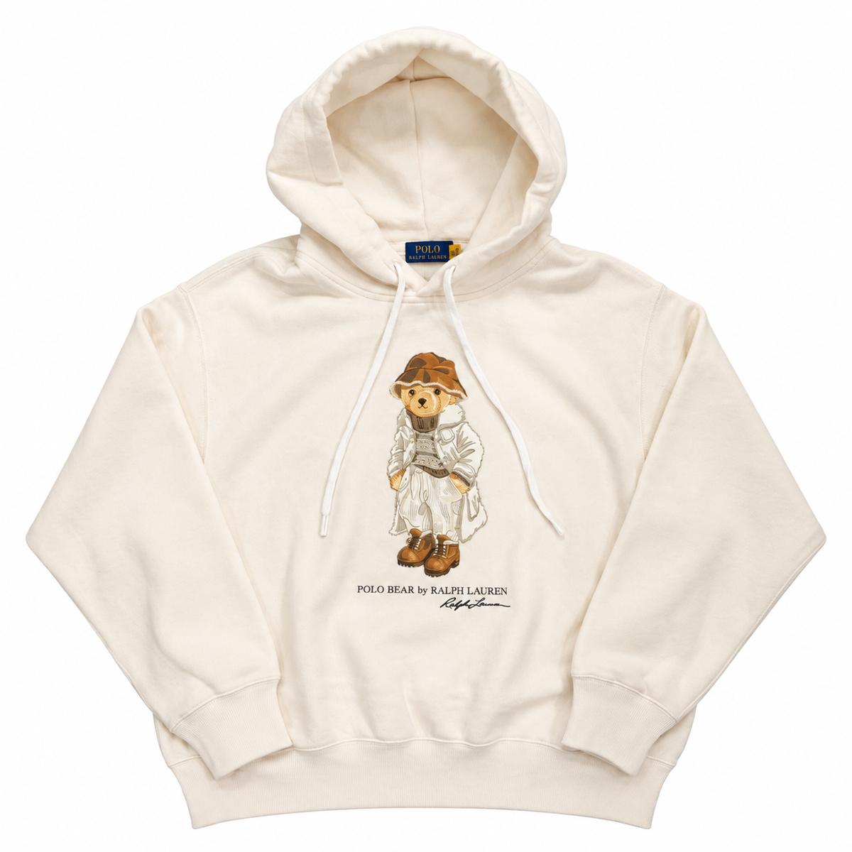 Hoodie Fleece Creamy Bear Parchment | Cream