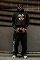 Fleece Pants Double Layer | Black/Camo