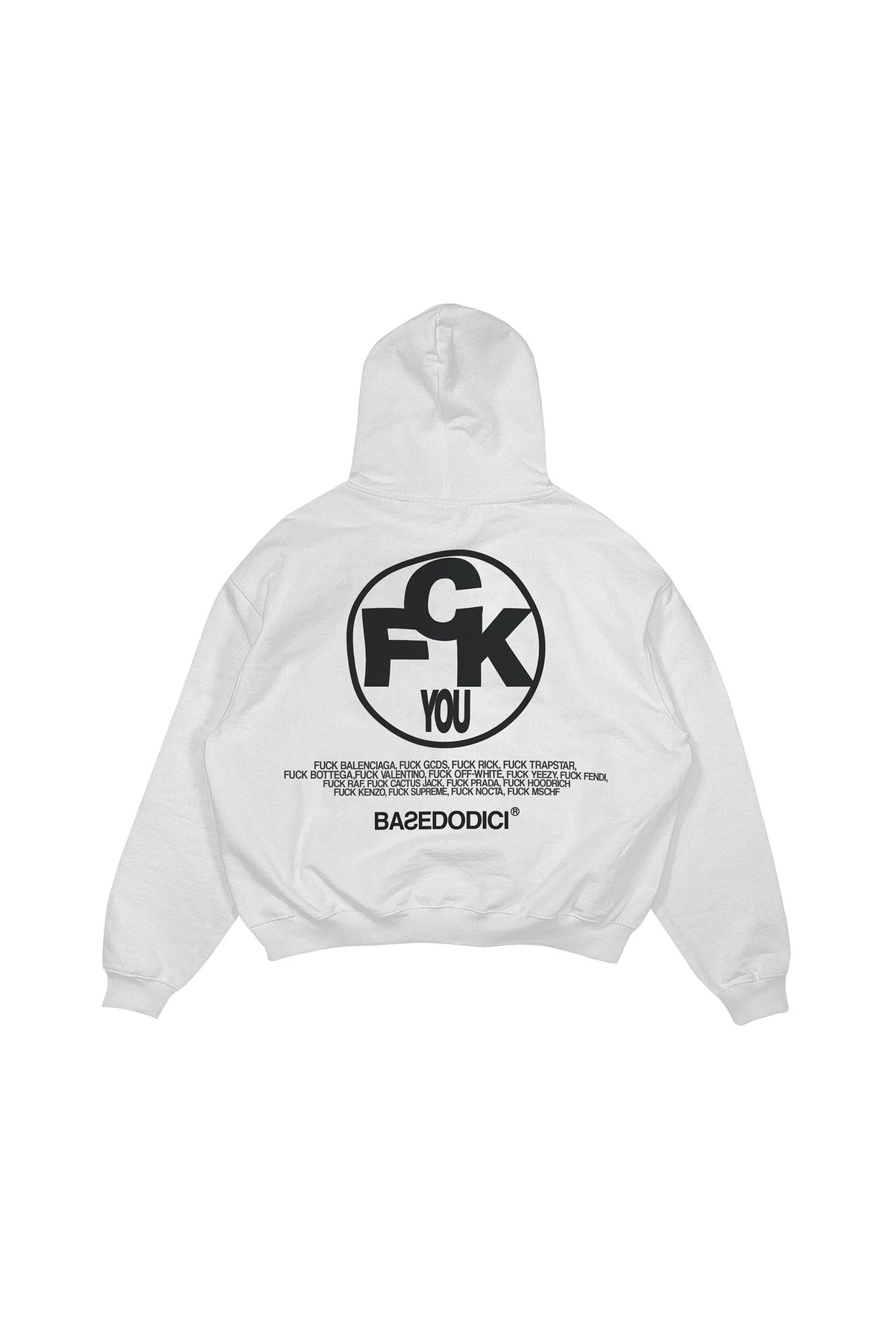 Basedodici Hoodie "FVCK" White