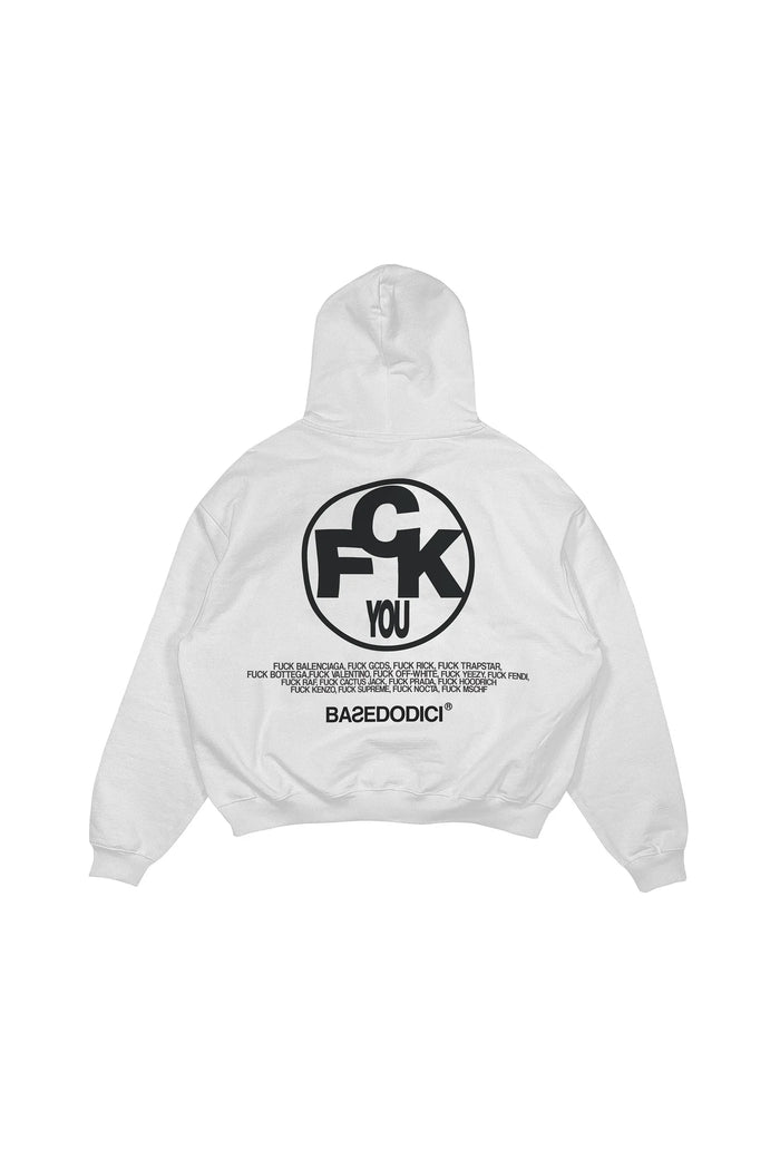 Basedodici Hoodie "FVCK" White